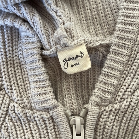Goumi Grey Hoodie Size 6-9 Months - Picture 2 of 4